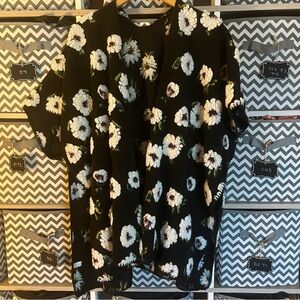 Floral Black Kimono Cardigan